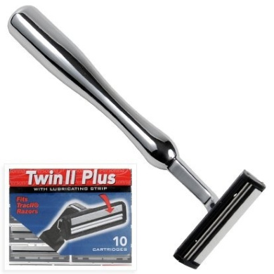 razor trac twin ii handle metal blade razors chrome personna blades heavyweight compatible parker cartridge osograndeknives merkur plated track double