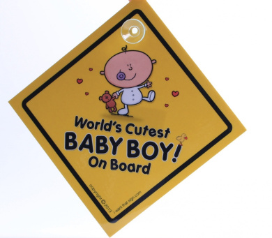BRAND NEW YELLOW GRANDCHILDREN RANGE Novelty Baby on Board Car Window Sign