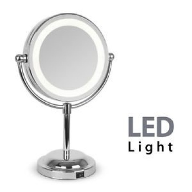 Round Magnifying LED Illuminated Bathroom Make Up Cosmetic ...