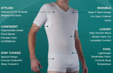 Sweat Proof Undershirt for Men 