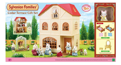 sylvanian cedar terrace gift set