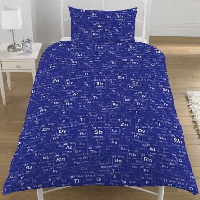 KidCollection Periodic Table Element Single//Double Reversible Duvet Cover Bed