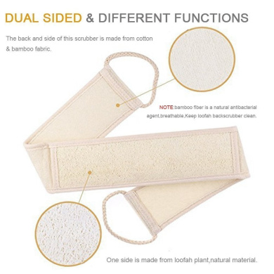 HEALLILY Back Scrubber Exfoliating Scrubbing Strap Towel Back Washer for Men 2pcs