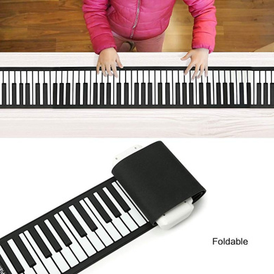 Silicon Flexible Musical Instrument Gift for Children CELISUN GESUN 49 Keys Hand Roll Piano Portable Electronic Keyboard