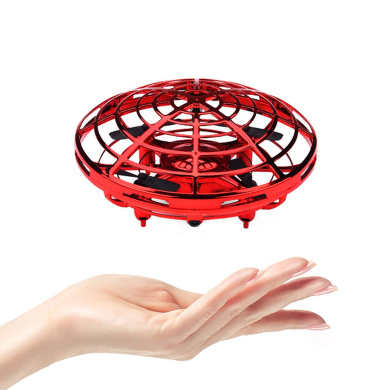 Drones for Kids or Adults Red QGOO Hand Operated Drones Mini Flying Ball Drone Toys with 2 Speed Helicopter Drone Flying Toys Gifts for Boys or Girls